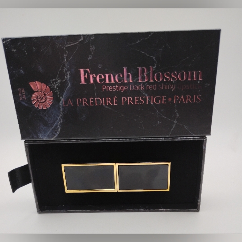 French Blossom Prestige Dark Red Shiny Lipstick - Picture 3 of 4